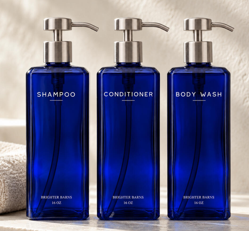 Blue/Silver Mayfair Shower Dispensers