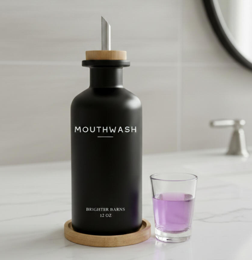 Black Boho Mouthwash Dispenser