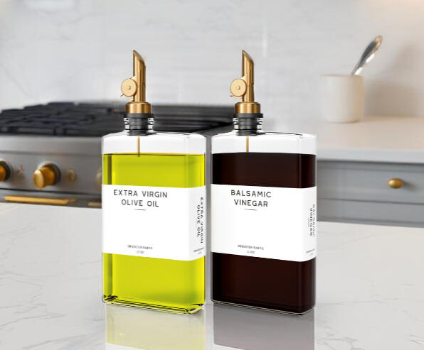 Clear Modern Oil and Vinegar Dispenser
