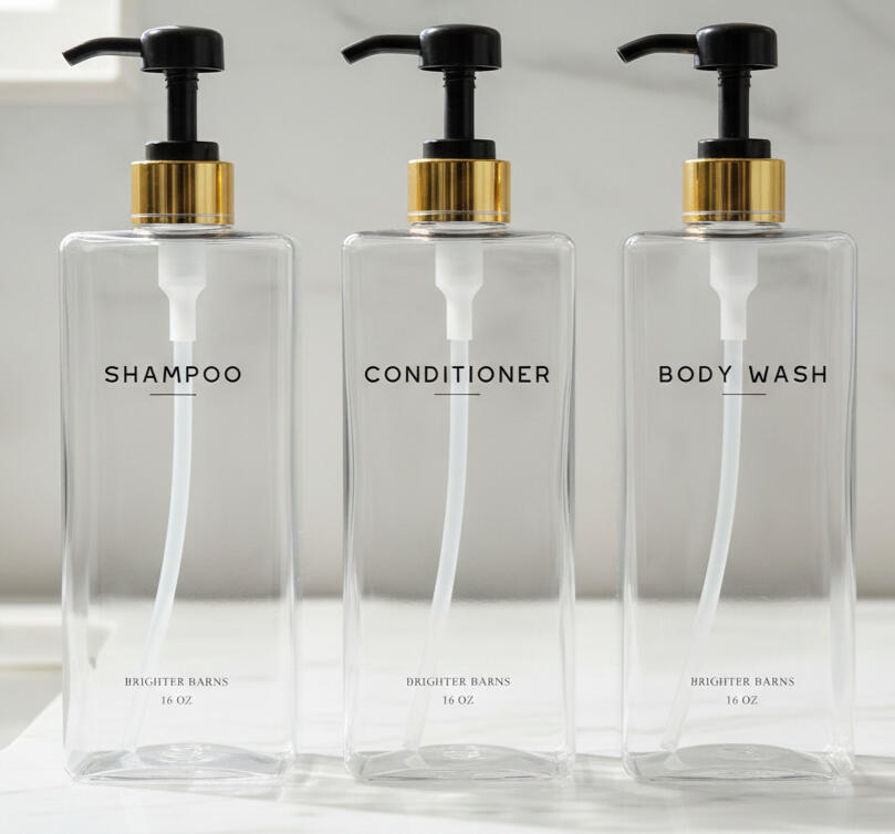 Black Gold Clear Soho Shower Dispenser