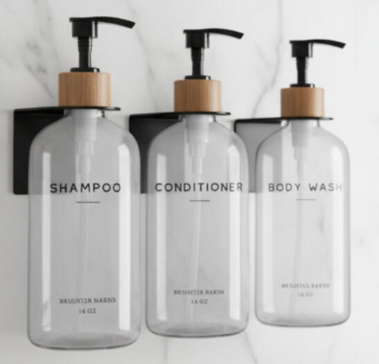 Clear Boho Wall Mounted Shower Dispenser