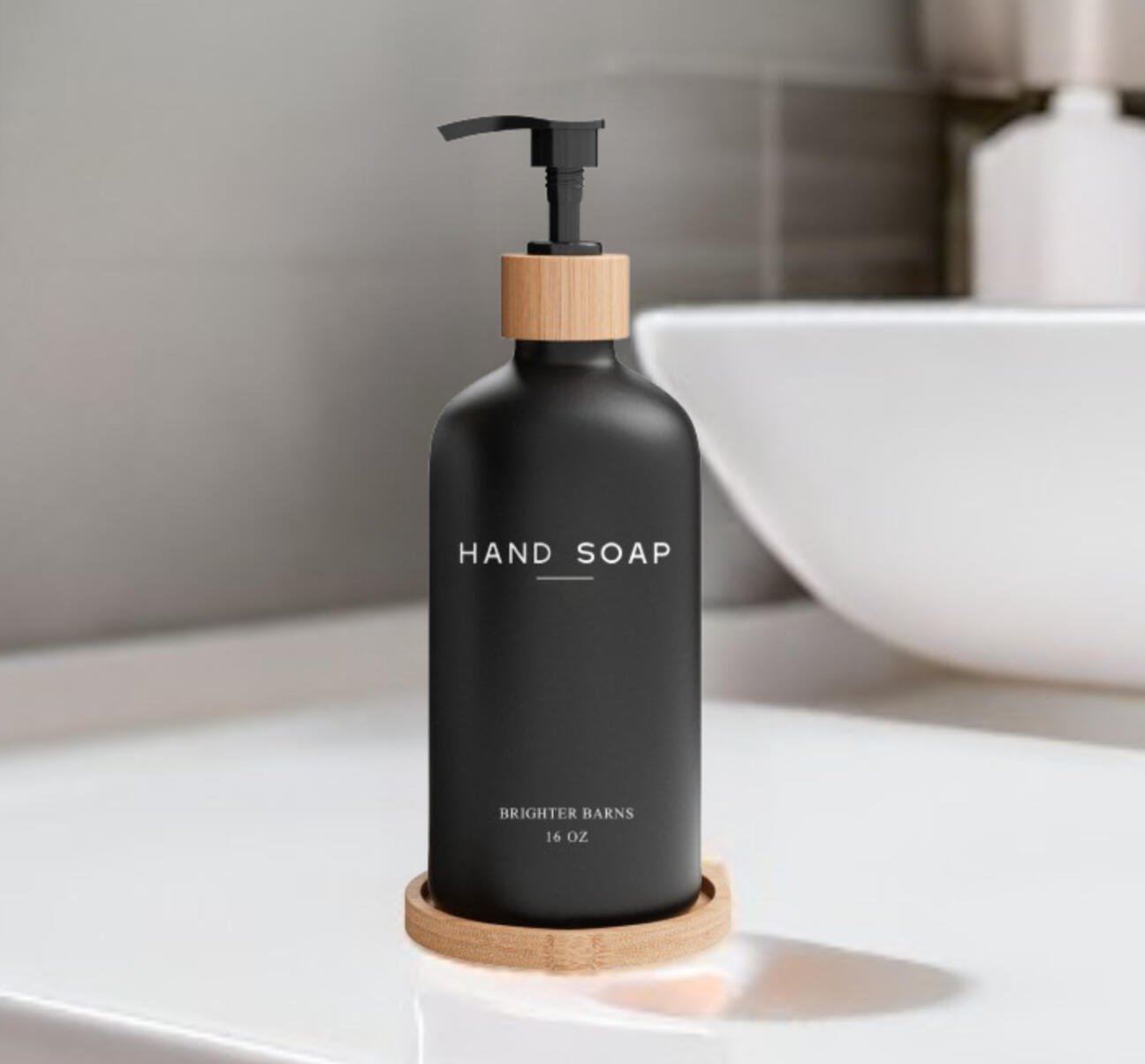 Black Single Boho Hand Soap Dispenser